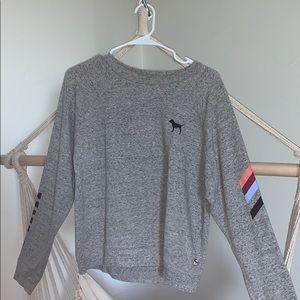 PINK Victoria Secret —> Grey Long Sleeve T-Shirt
